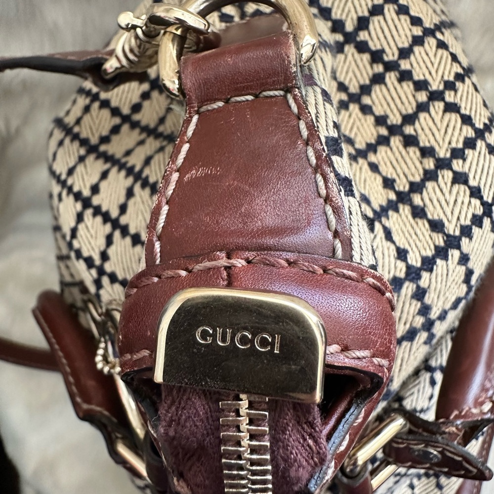Gucci Diamante Canvas Sukey Satchel - Picture 5 of 16
